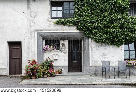 Bullingen, Walloon Regio - East Belgium - 08 27 2019 Typical Residential Small Farmers House At The 