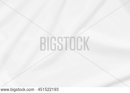 Abstract And Soft Focus Wave Of White Fabric Background, White Texture And Detail