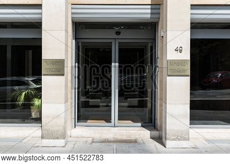 Brussels, Belgium - 07 03 2019 Facade Of The Permanent Representation Of Bulgaria To The European Un