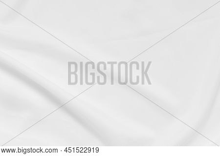 Abstract And Soft Focus Wave Of White Fabric Background, White Texture And Detail