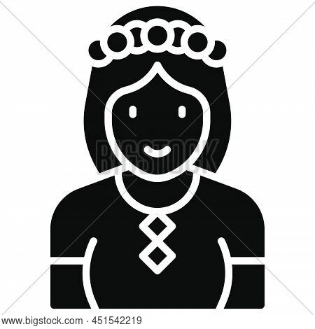 Ukraine Woman Icon, Ukraine And Ukrainians Related Vector Illustration