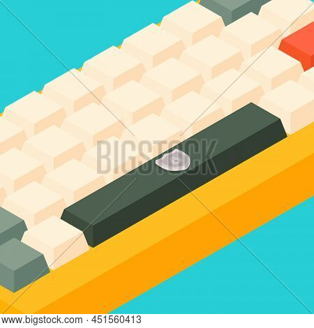Keyboard Wireless Devices Isometric 3d Vector Illustration