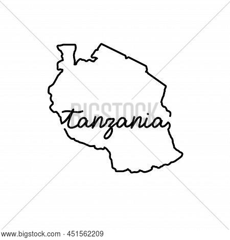 Tanzania Outline Map Vector &amp; Photo (Free Trial) | Bigstock