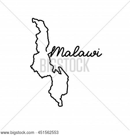 Malawi Outline Map Vector & Photo (Free Trial) | Bigstock
