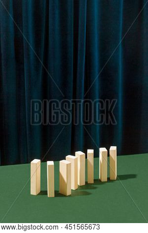 The Path Of Wooden Blocks, Concept Of Balance, Balance, Life Harmony, Self-destruction. Mental Healt
