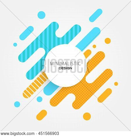 Abstract Circle Minimal Border Banner Frame Vector Illustration.