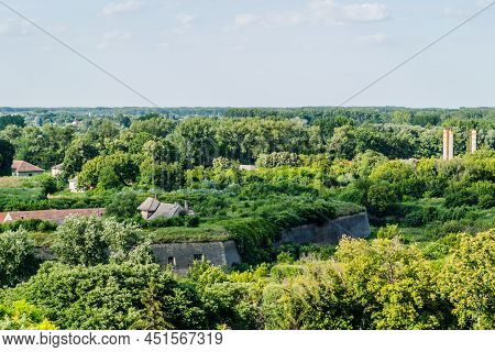 Petrovaradin, Serbia - July 17. 2019: Medieval Petrovaradin Fortress Novi Sad Serbia. The Old Walls 