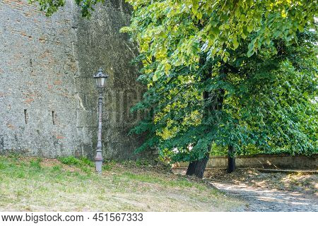 Petrovaradin, Serbia - July 17. 2019: Medieval Petrovaradin Fortress Novi Sad Serbia. Newer Lighting