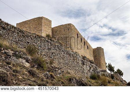 Ruins Of The Rochafrida Castle In Beteta, Serrania De Cuenca. Castilla La Mancha, Spain