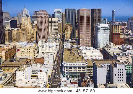 Udsigten fra tagterrassen til byen San Francisco