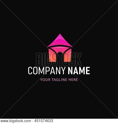 House Logo Design. Gradient Style Abstract Logo