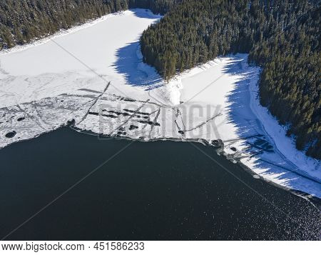 Aerial View Of Golyam Beglik Reservoir, Bulgaria