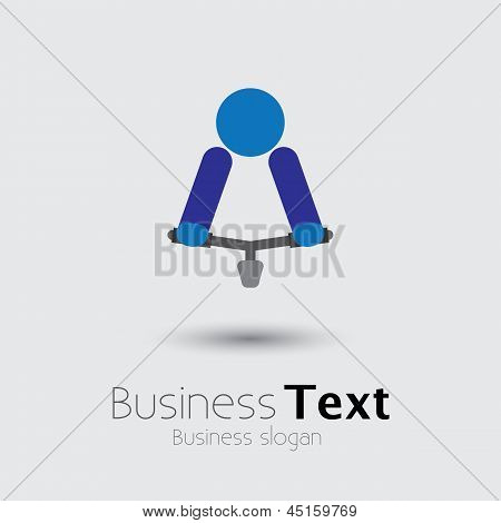 Giovane ragazzo o ciclo di persona a cavallo o Bike - Vector Graphic