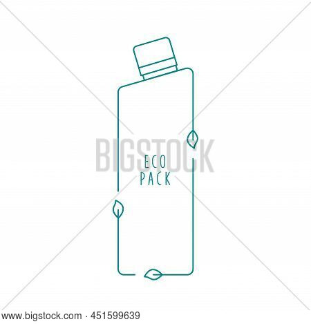 Eco Pack - Recycle Cleaning Bottle Icon Concept Of Waste Sorting. Editable Stroke. Vector Stock Illu
