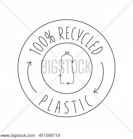 Recycle Cleaning Bottle And Garbage Recycling Icon Concept Of Waste Sorting. Editable Stroke. Vector