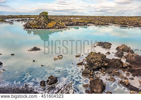 Geothermal Power Station At Blue Lagoon Iceland