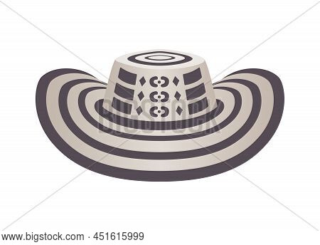 Colombia Travel Tourism Composition With Isolated Image Of Traditional Bicorne Hat On Blank Backgrou
