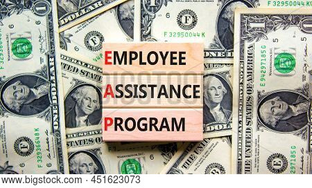 Eap Employee Assistance Program Symbol. Concept Words Eap Employee Assistance Program On Blocks On B