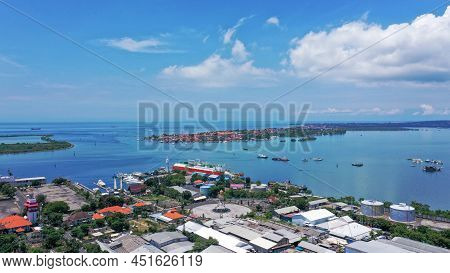 Aerial View Of Benoa Cape, Island Landscape With The Sea In Bali, Indonesia
