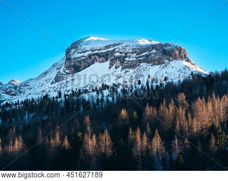 Punta Croda Negra Mountain Nuvolau Group Or Cinque Torri Region Of The Dolomites, Italy