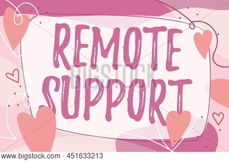 Text Showing Inspiration Remote Support. Business Approach Help Endusers To Solve Computer Problems 