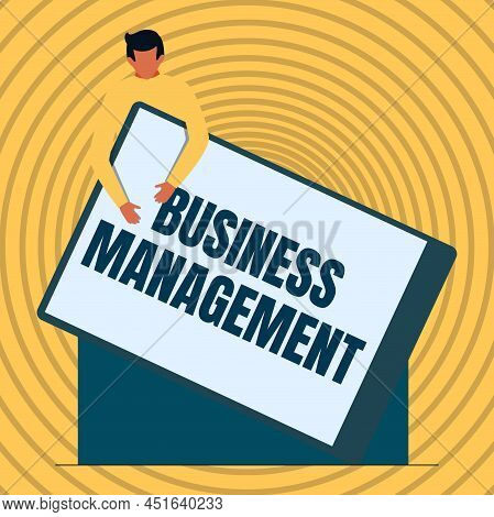 Handwriting Text Business Management. Business Idea Overseeing Supervising Coordinating Business Ope