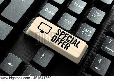 Conceptual Caption Special Offer. Business Concept Selling At A Lower Or Discounted Price Bargain Wi