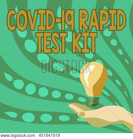 Inspiration Showing Sign Rapid Test Kit. Conceptual Photo Emergency Medical Diagnostic Equipment Tha