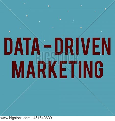 Text Caption Presenting Data Driven Marketing. Business Idea Process By Which Marketers Gain Insight