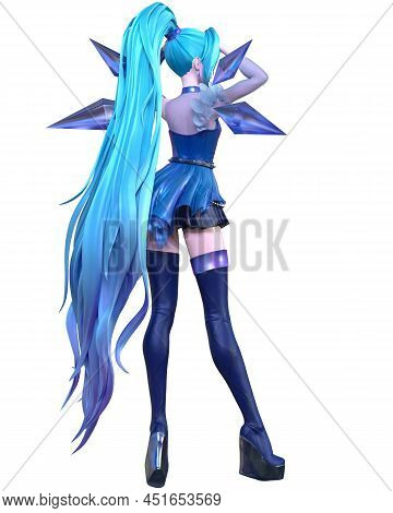 3D Comics Cosplay Anime Girl.