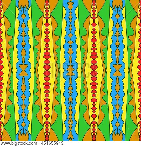 Creative Endless Doodle Pattern For Clothes, Packaging And Background Decor.