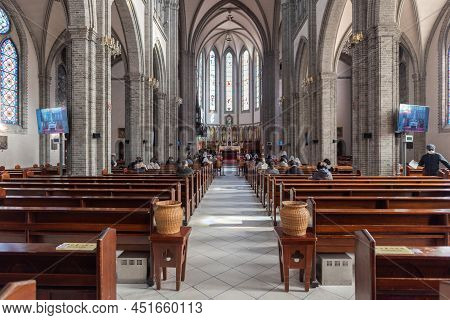 Myeongdong Cathedral Of The Roman Catholic Archdiocese Of Seoul In Korea
