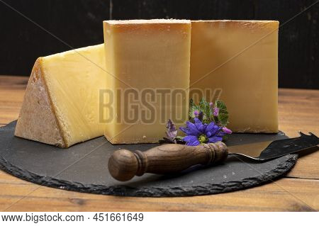 French Cheese Collection, Comte Cheese Made From Unpasteurized Cow's Milk In Franche-comte, France