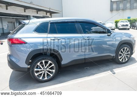 Bangkok, Thailand - March 27, 2022 : Toyota's Suv, The All-new Corolla Cross In Thailand With 1.8 Li
