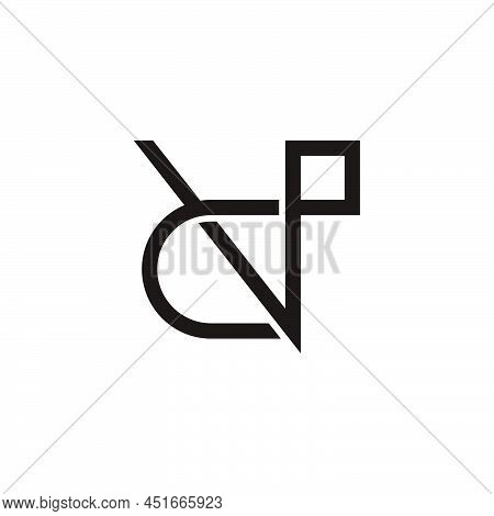 Letter Vd Simple Infinity Square Geometric Logo Vector