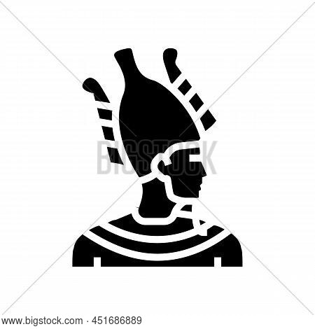 God Egypt Osiris Glyph Icon Vector. God Egypt Osiris Sign. Isolated Contour Symbol Black Illustratio