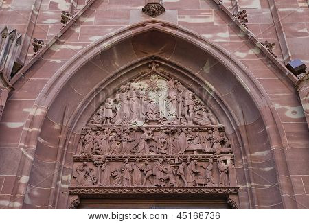 Tympanum Of Church Of Saint-pierre-le-vieux In Strasbourg