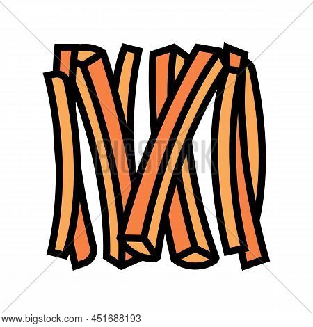 Sticks Carrot Color Icon Vector. Sticks Carrot Sign. Isolated Symbol Illustration
