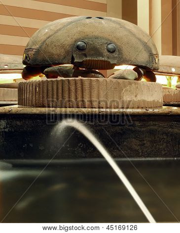 fountain with statue