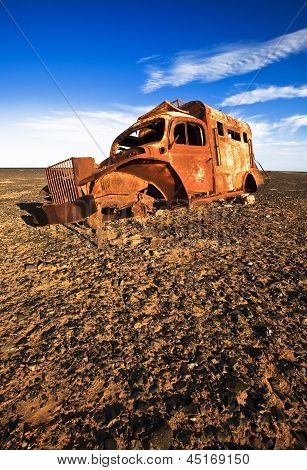 abandoned car