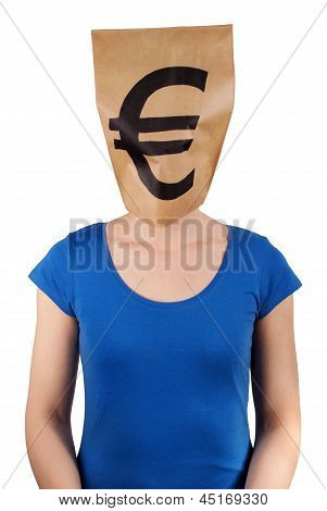 Person med euroen hoved
