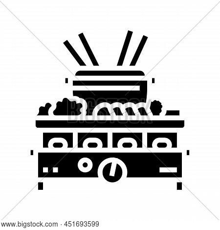 Kit Fondue Glyph Icon Vector. Kit Fondue Sign. Isolated Contour Symbol Black Illustration
