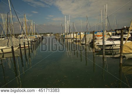 Konstanz,  Germany , 20 May 2019. View Of The Harbor  On The Bodensee Lake In Konstanz, Germany.