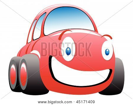 Grappige raceauto