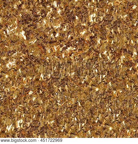 Golden Glitter Texture, Abstract Background. Seamless Square Texture.