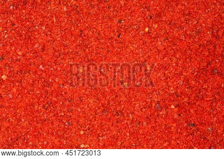 Powdered Pimienta Roja Red Pepper Close-up. Food Background.