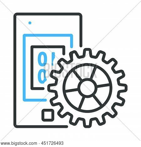 Mobile Development Icon. Editable Bold Outline With Color Fill Design. Vector Illustration.