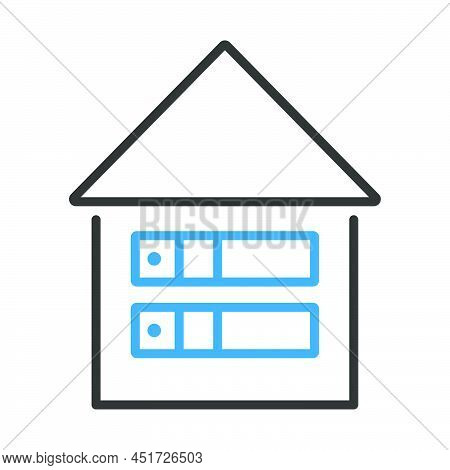 Datacenter Icon. Editable Bold Outline With Color Fill Design. Vector Illustration.