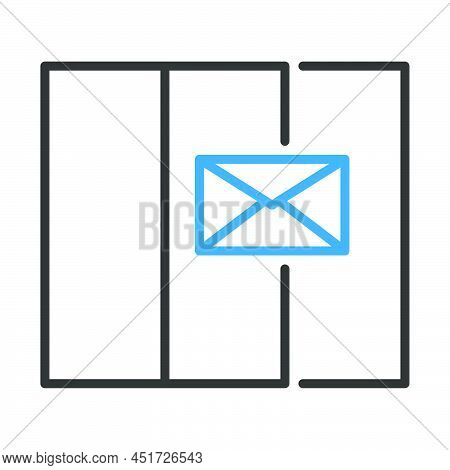 Mailing Icon. Editable Bold Outline With Color Fill Design. Vector Illustration.