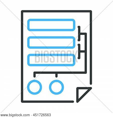 Code Map Icon. Editable Bold Outline With Color Fill Design. Vector Illustration.